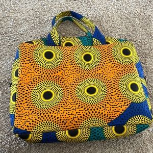 African Print Laptop Bag with Side Pocket. Brand New